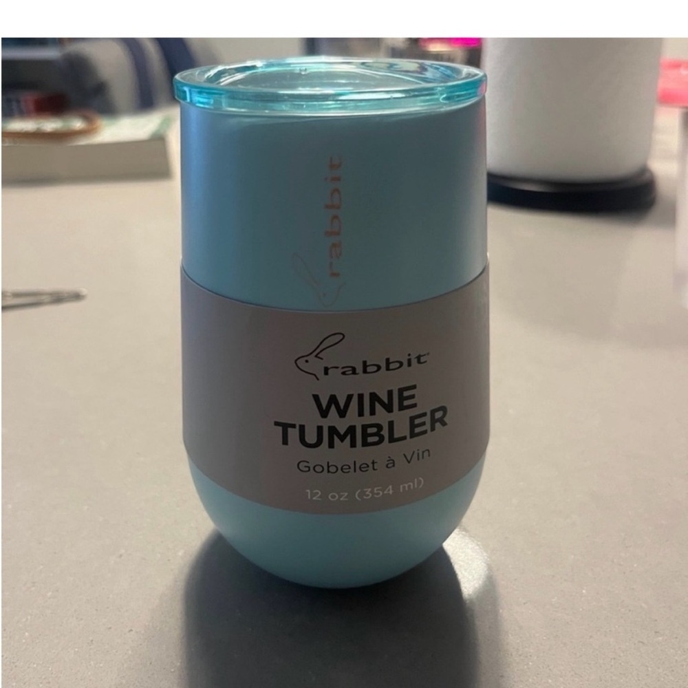 Rabbit Blue Wine Tumbler
